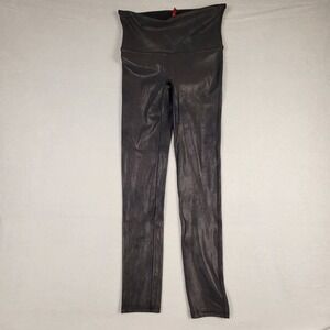 Spanx Faux Leather‎ Brown Leggings Sz Large